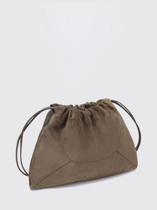 26FW 브루넬로 쿠치넬리 스웨이드 BC 듀오 파우치 백 MBDLD2808P C8187 Grey - BRUNELLO CUCINELLI