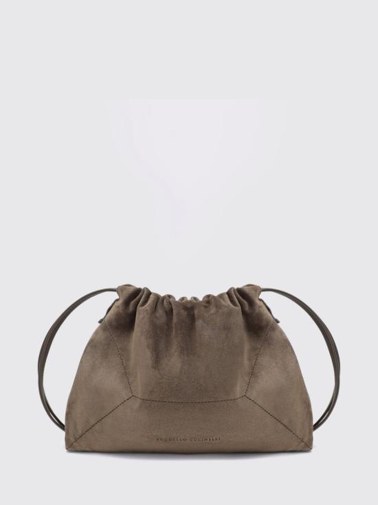 26FW 브루넬로 쿠치넬리 스웨이드 BC 듀오 파우치 백 MBDLD2808P C8187 Grey