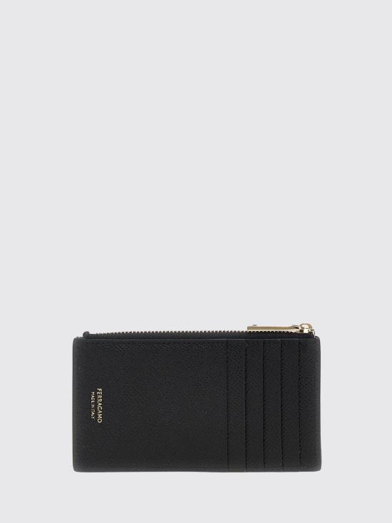 26FW 살바토레 페라가모 간치니 카드지갑 661453 775663 Black - SALVATORE FERRAGAMO