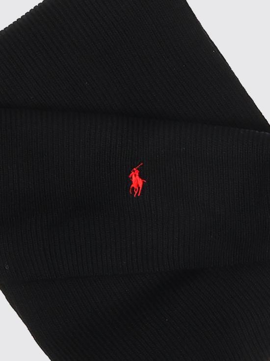 26FW 폴로 랄프로렌 포니 로고 자수 립 니트 스카프 710886136 001 Black - POLO RALPH LAUREN