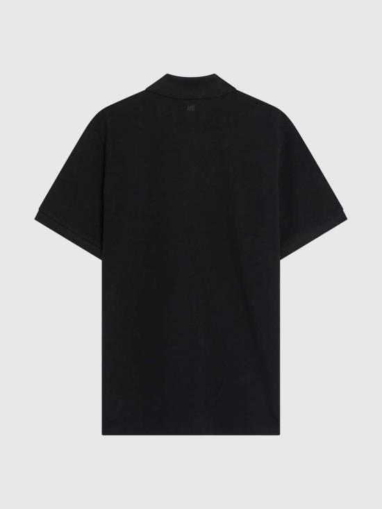 26FW 아미 스몰 하트 로고 폴로 셔츠 BFUPL001U760 001 Black - AMI