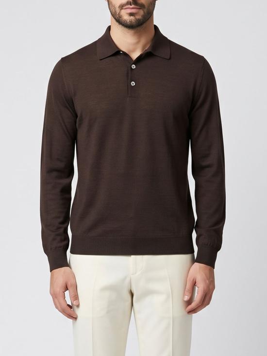 26FW 라르디니 폴로 티셔츠 CNLPML62CN64021 450 Brown