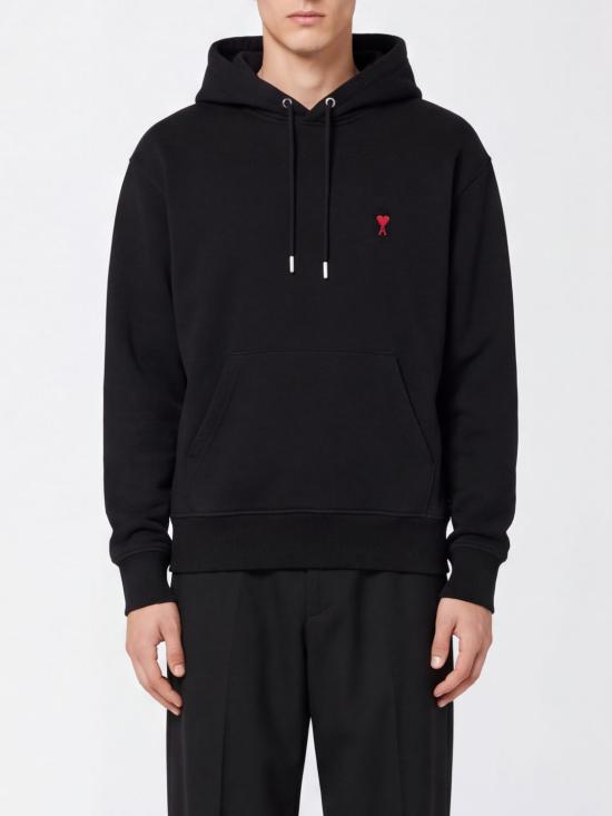 26FW 아미 후드 티셔츠 BFUSW235U730 001 Black