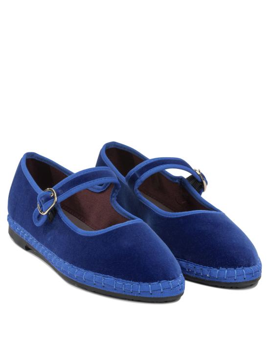 26FW 플라벨루스 플랫 슈즈 OEVELVETAZUL Blue - FLABELUS
