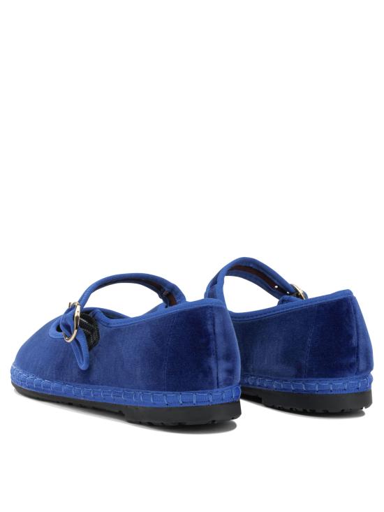 26FW 플라벨루스 플랫 슈즈 OEVELVETAZUL Blue - FLABELUS