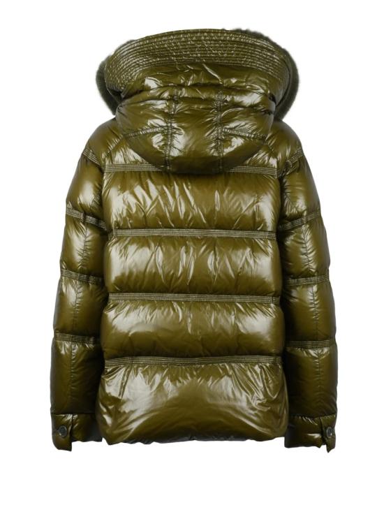 25FW 페트레이 자켓 밀리터리 그린 색상의 타칸 퍼 트리밍 후드 다운 재킷 - PEUTEREY