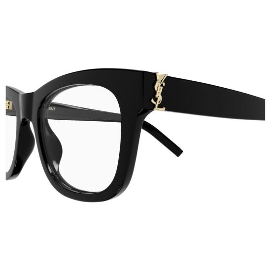  생로랑 선글라스 금색 장식 디테일이 있는 직사각형 프레임 안경 - SAINT LAURENT