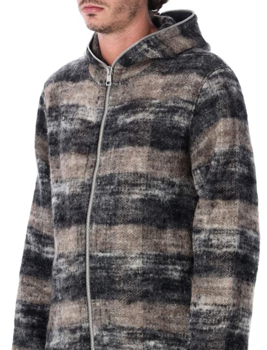 26FW 아워레가시 나이트 우즈 체크 로프티 울 풀 집 후드 나이트 우즈 체크 로프티 울 풀 집 후드 M4266FNNW Grey - OUR LEGACY