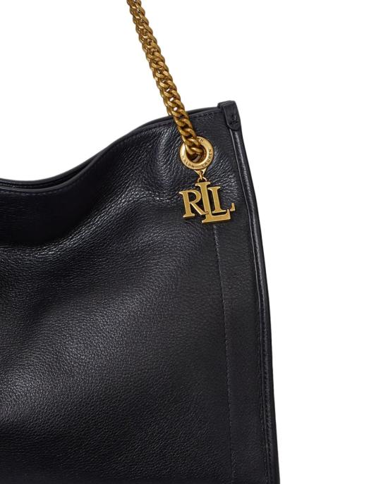 26FW 랄프 로렌 라지 쇼퍼백 431969352002 Black - RALPH LAUREN