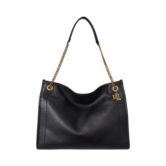 26FW 랄프 로렌 라지 쇼퍼백 431969352002 Black