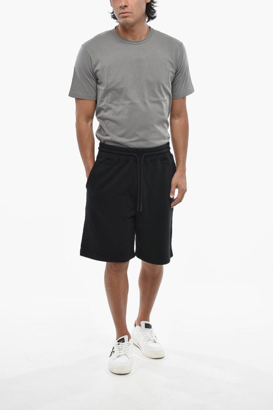  마르셀로 불론 숏팬츠 CMCI010C99 FLE002 1001 27 Black - MARCELO BURLON