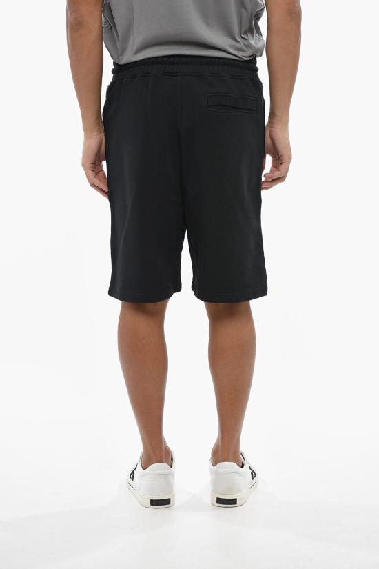  마르셀로 불론 숏팬츠 CMCI010C99 FLE002 1001 27 Black - MARCELO BURLON