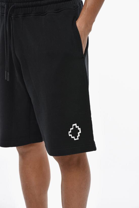  마르셀로 불론 숏팬츠 CMCI010C99 FLE002 1001 27 Black - MARCELO BURLON