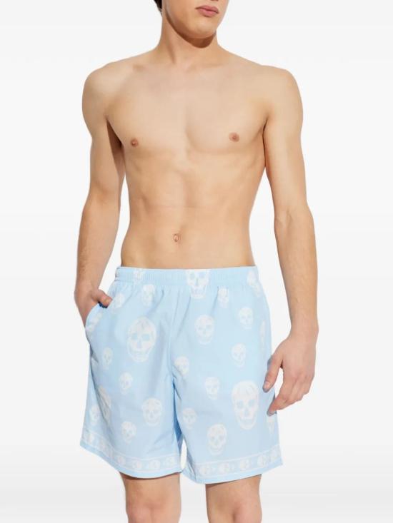 26SS 알렉산더 맥퀸 스윔팬츠 8472614419Q4977 ICE BLUE WHITE - ALEXANDER MCQUEEN