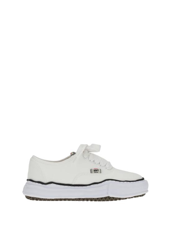 26SS 메종 미하라 야스히로 베이커 OG 솔 캔버스 로우 컷 A02FW704WHITE