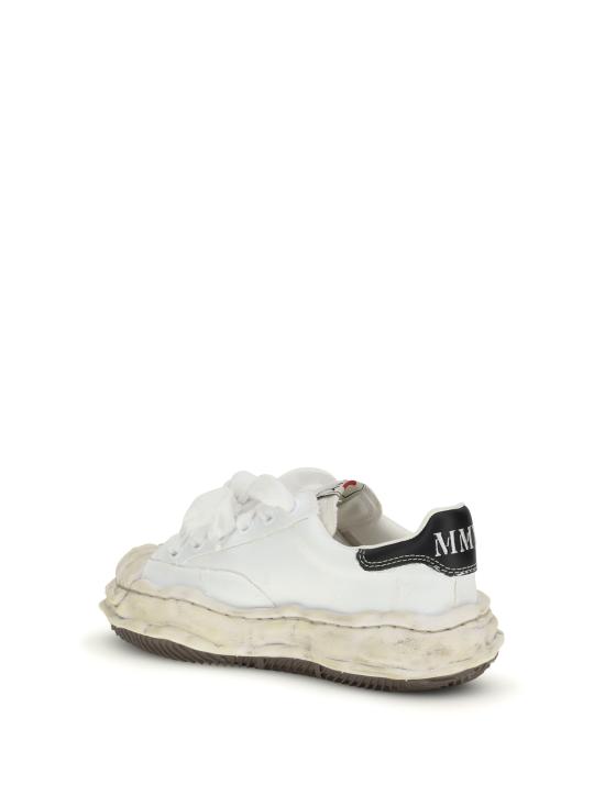 26SS 메종 미하라 야스히로 블레이키 OG솔 필름 디테일 캔버스 로우탑 스니커즈 A15FW727WHITE - MAISON MIHARA YASUHIRO