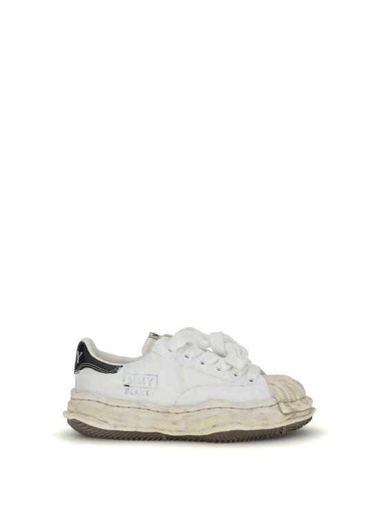 26SS 메종 미하라 야스히로 블레이키 OG솔 필름 디테일 캔버스 로우탑 스니커즈 A15FW727WHITE