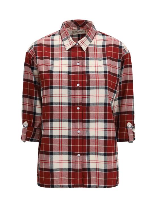 26FW 바버 셔츠 LSH1560TN20 LT CARDINAL TARTAN
