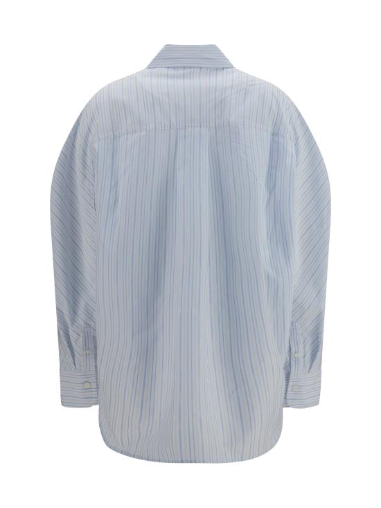 26FW 자크뮈스 셔츠 SHW00570AW009103ND STRIPE LOGO LIGHT BLUE WH - JACQUEMUS