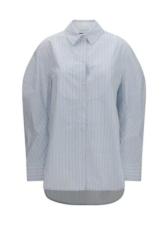 26FW 자크뮈스 셔츠 SHW00570AW009103ND STRIPE LOGO LIGHT BLUE WH