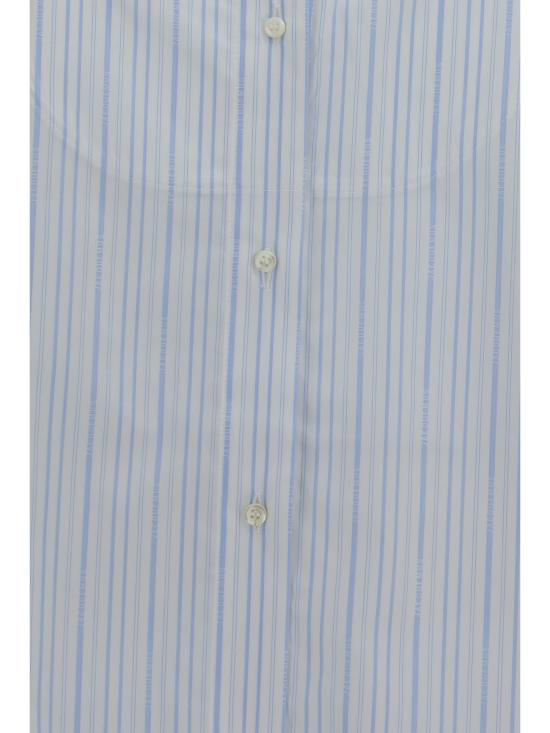 26FW 자크뮈스 셔츠 SHW00570AW009103ND STRIPE LOGO LIGHT BLUE WH - JACQUEMUS