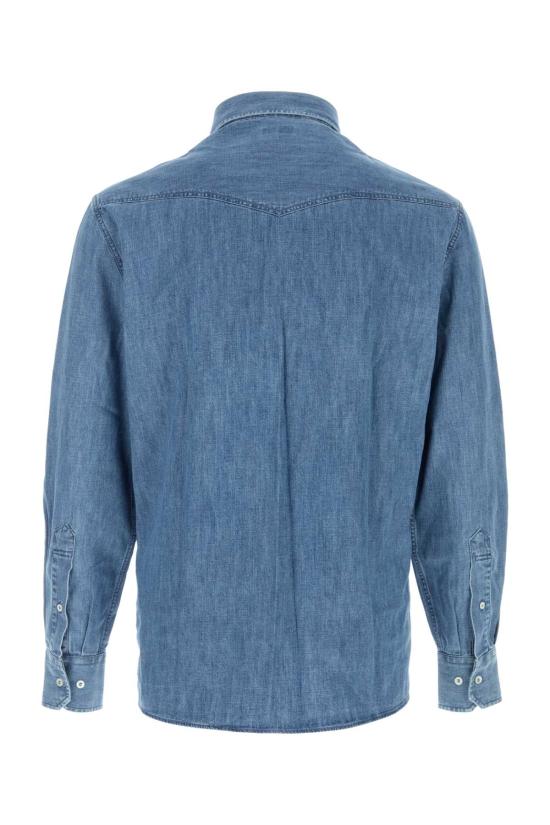 26FW 브루넬로 쿠치넬리 이지 핏 라이트웨이트 데님 셔츠 MH1924008C8333 MED WASH DENIM - BRUNELLO CUCINELLI