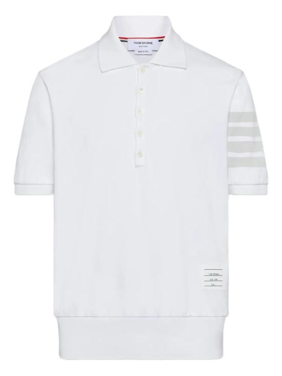 26FW 톰브라운 가먼트 오버다이드 저지 4바 폴로셔츠 MJP236AJ0253100 WHITE