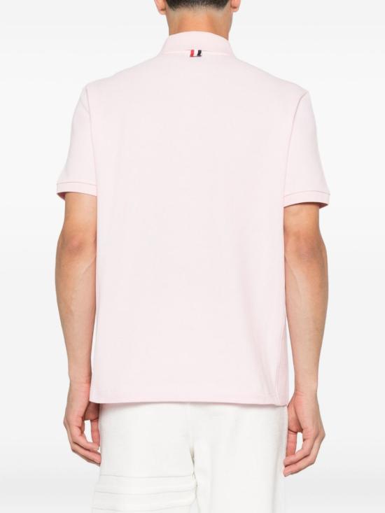 26SS 톰브라운 클래식 피케 4바 숏슬리브 폴로 티셔츠 MJP110P00050680 LT PINK - THOM BROWNE