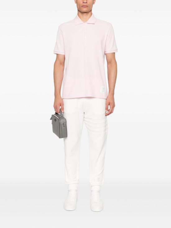 26SS 톰브라운 클래식 피케 4바 숏슬리브 폴로 티셔츠 MJP110P00050680 LT PINK - THOM BROWNE