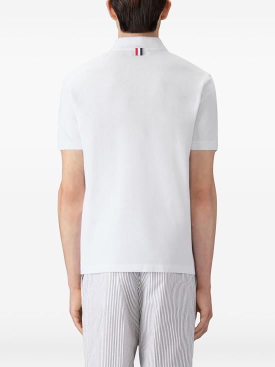 26SS 톰브라운 클래식 피케 4바 숏슬리브 폴로 티셔츠 MJP110P00050100 WHITE - THOM BROWNE