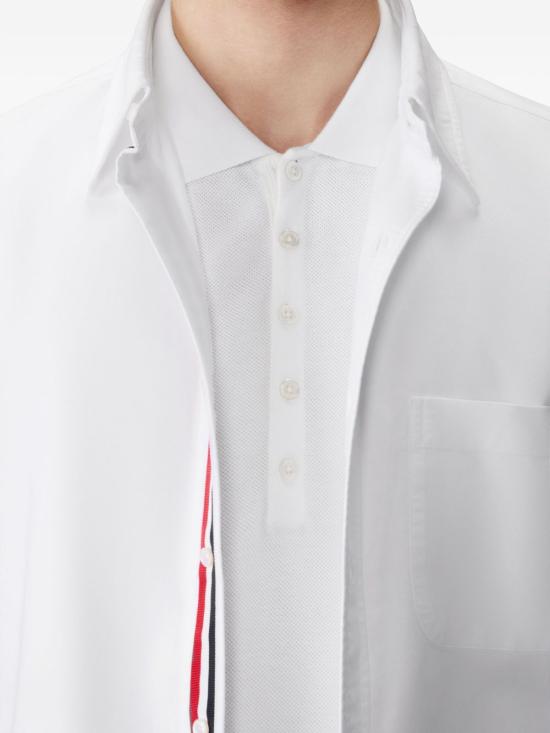 26SS 톰브라운 클래식 피케 4바 숏슬리브 폴로 티셔츠 MJP110P00050100 WHITE - THOM BROWNE