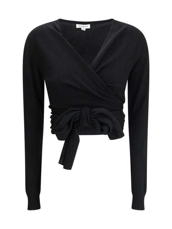 26SS 알라이아 반팔 티셔츠 AA9S0368K144C995 NOIR ALAIA