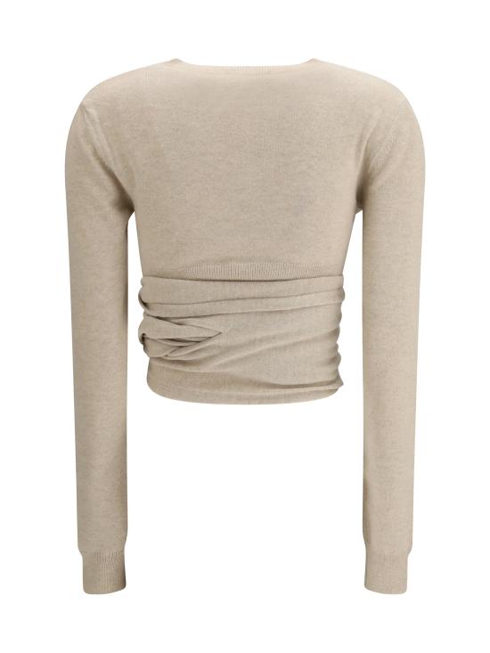 26SS 알라이아 반팔 티셔츠 AA9S0368K144C124 SABLE - ALAIA