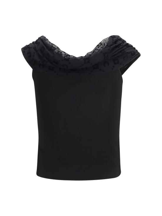 26SS 마린세르 오프 숄더 드레이프 탑 WTO509ACJER0022BK99 BLACK - MARINE SERRE