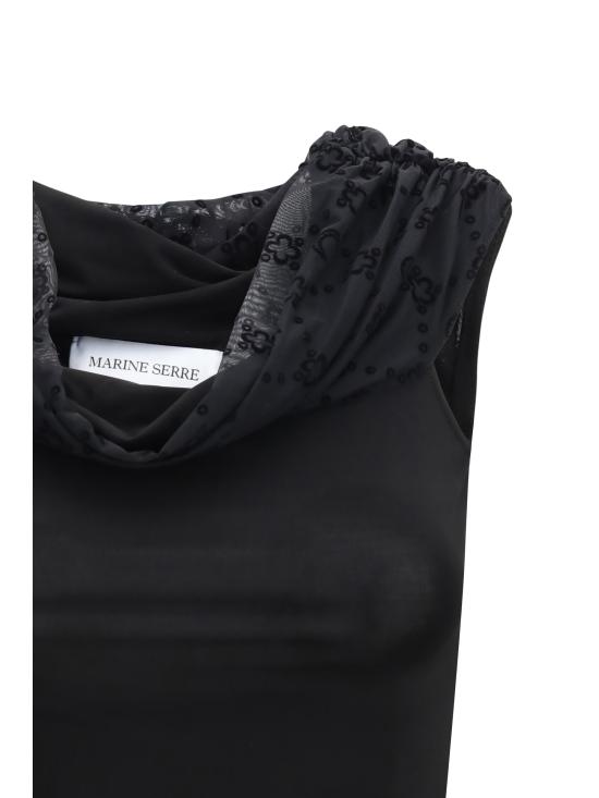 26SS 마린세르 오프 숄더 드레이프 탑 WTO509ACJER0022BK99 BLACK - MARINE SERRE