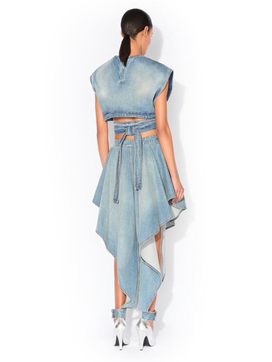 26SS 알라이아 반팔 티셔츠 AA9H1482D026CA56 FADED BLUE - ALAIA