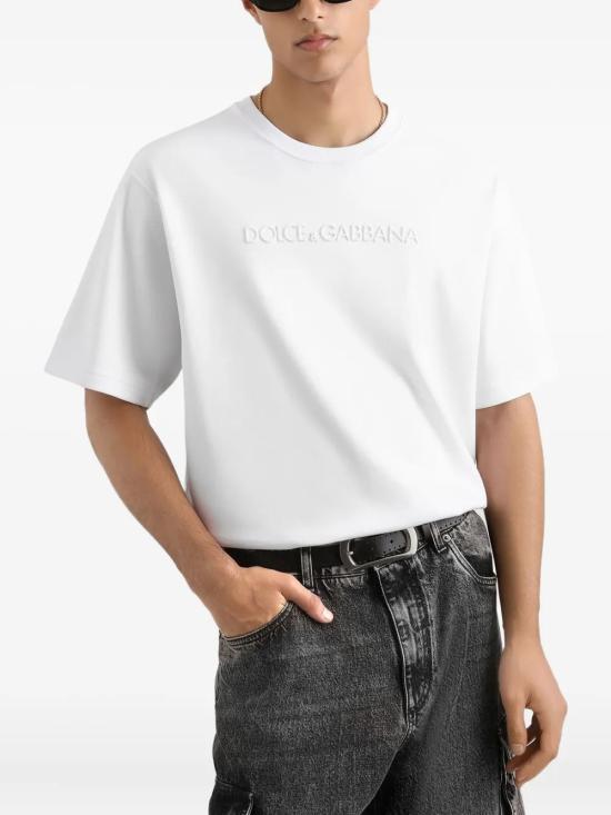 26SS 돌체앤가바나 코튼 티셔츠 G8PN9ZHU7H8W0800 BIANCO OTTICO - DOLCE & GABBANA