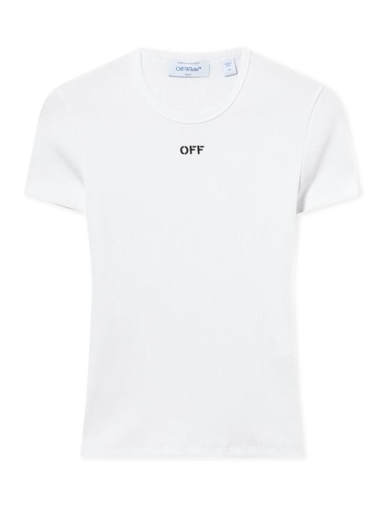 26SS 오프화이트 반팔 티셔츠 2AA065C99JER005W102 WHITE BLACK