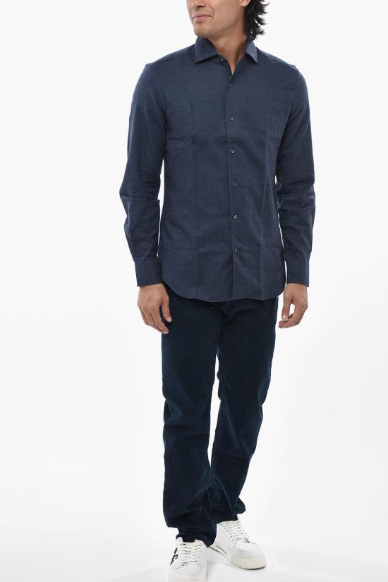  꼬르넬리아니 긴팔 셔츠 86P156 0811629 003 Blue - CORNELIANI