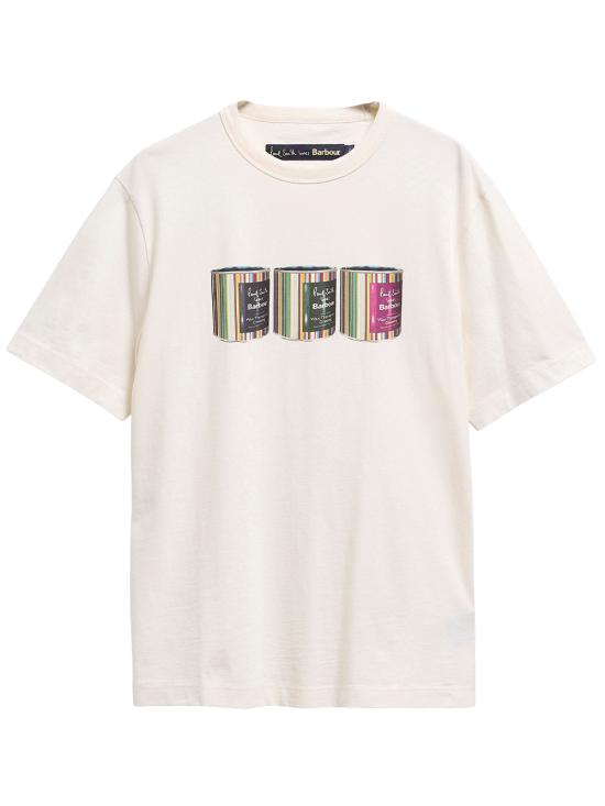 26FW 바버 반팔 티셔츠 MTS1697WH32 WHISPER WHITE