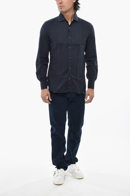  꼬르넬리아니 긴팔 셔츠 86P126 0811618 001 Blue - CORNELIANI