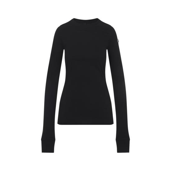 26SS 릭오웬스 몽클레어 반팔 티셔츠 MU01F8D0189AHD999 BLACK