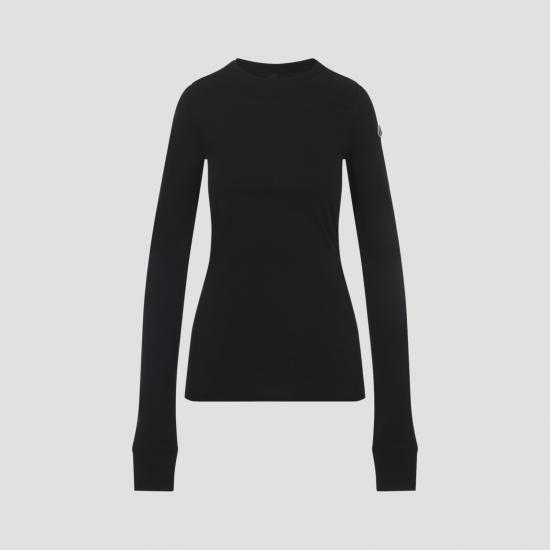 26SS 릭오웬스 몽클레어 반팔 티셔츠 MU01F8D0189AHD999 BLACK - RICK OWENS MONCLER