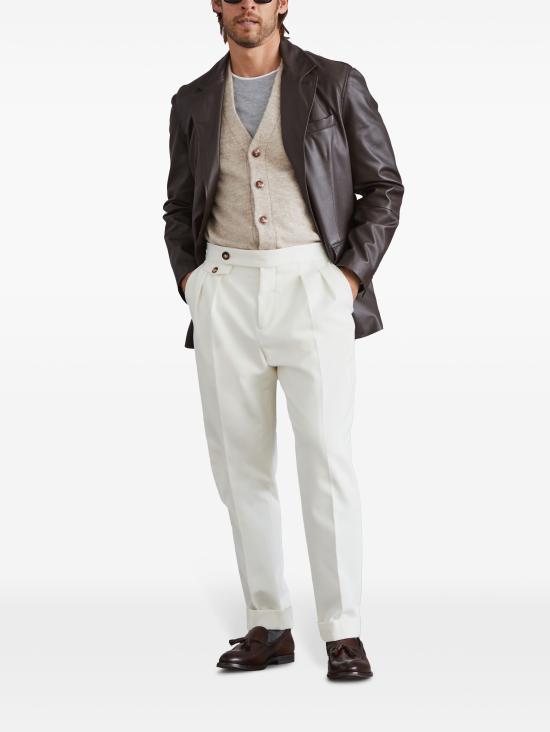26FW 브루넬로 쿠치넬리 반팔 티셔츠 MH8367427CNZ17 GRIGIO OFF WHITE - BRUNELLO CUCINELLI