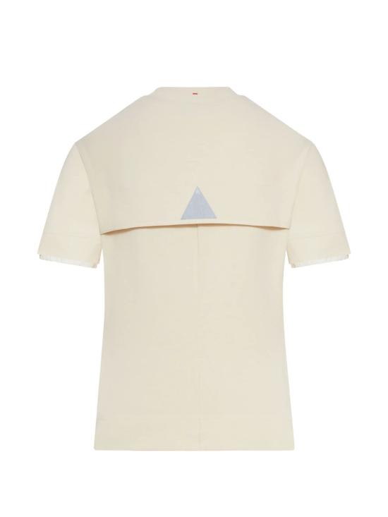 26SS 몽클레어 그레노블 로고 패치 코튼 블렌드 티셔츠 L10988C0000989AW1034 NATURAL - MONCLER