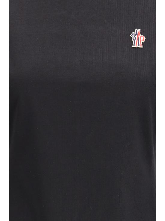 26SS 몽클레어 그레노블 로고 패치 코튼 블렌드 티셔츠 L10988C0000989AW1999 BLACK - MONCLER