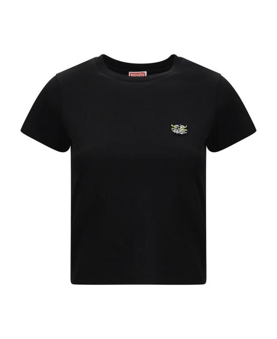 26SS 겐조 와일드 타이거 엠브로이더드 티셔츠 FG52TS2164SO99J BLACK