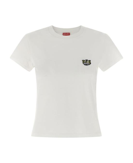 26SS 겐조 와일드 타이거 엠브로이더드 티셔츠 FG52TS2164SO02 OFF WHITE