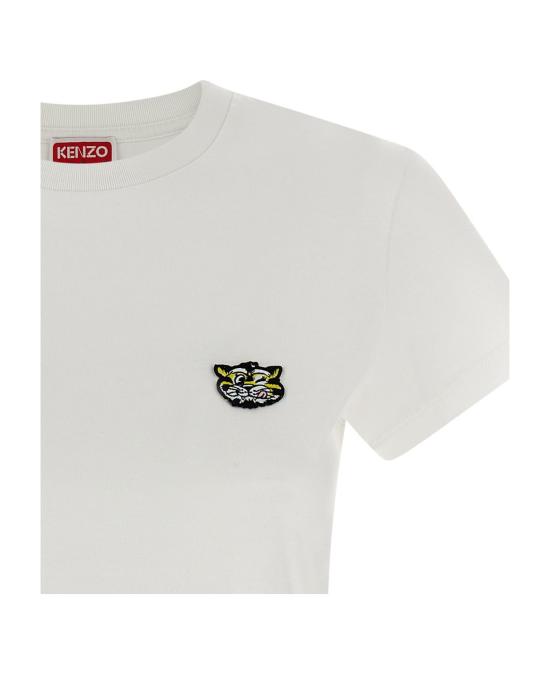 26SS 겐조 와일드 타이거 엠브로이더드 티셔츠 FG52TS2164SO02 OFF WHITE - KENZO