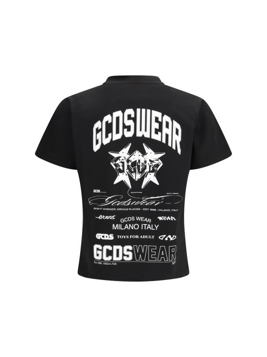 26SS 지씨디에스 반팔 티셔츠 C1MWQC070J079999A BLACK WHITE - GCDS